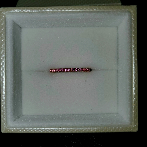 Pink Sapphire Full Eternity Band - Picture 2 of 8